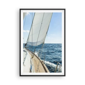 Poster in einem schwarzem Rahmen - Ahoi, Abenteuer - 61x91 cm