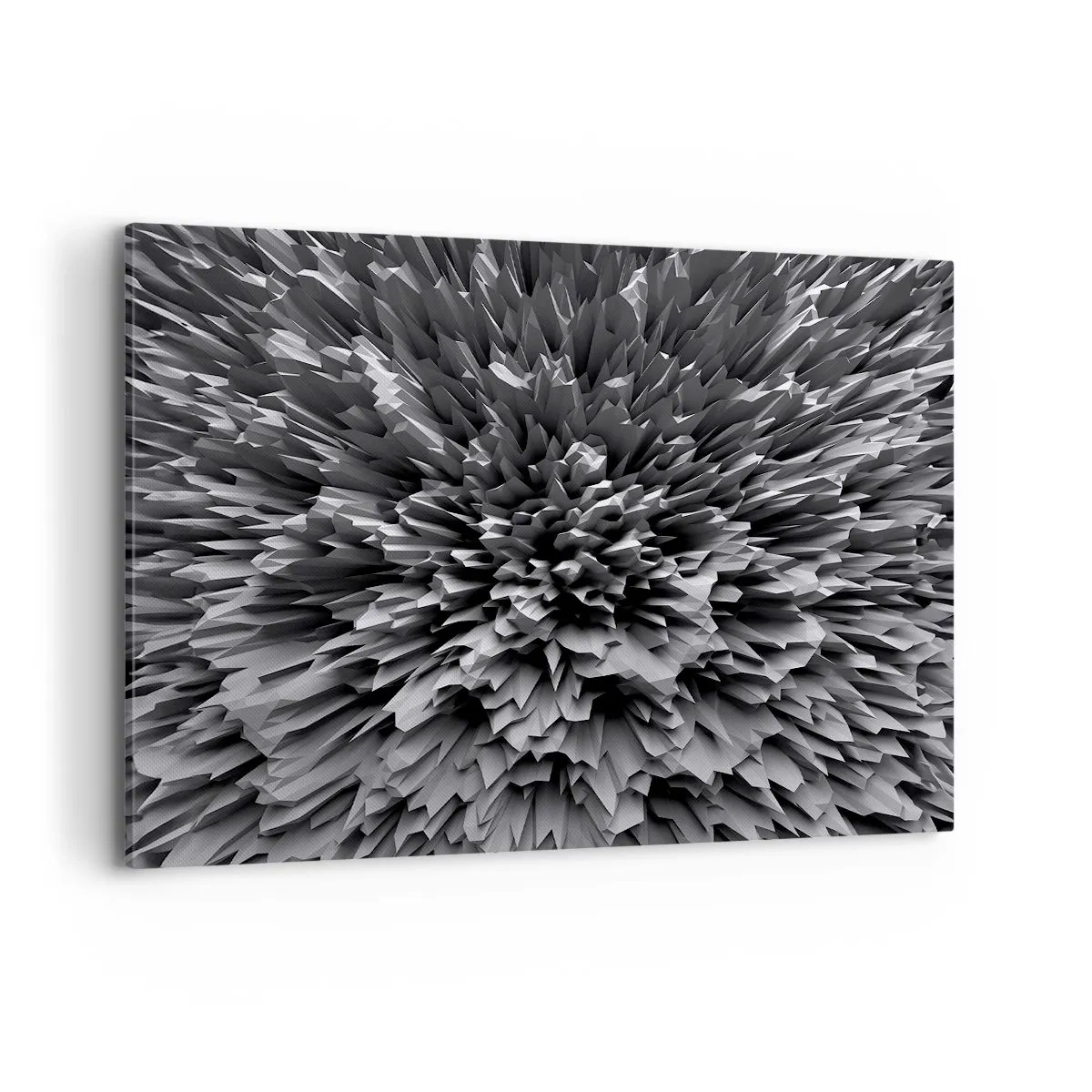 Bild auf Leinwand - Leinwandbild - Abstrakte Struktur in Grautönen - 120x80cm - Härter kann es nicht werden - Moderne Wanddekoration für Wohnzimmer und Schlafzimmer ARTTOR