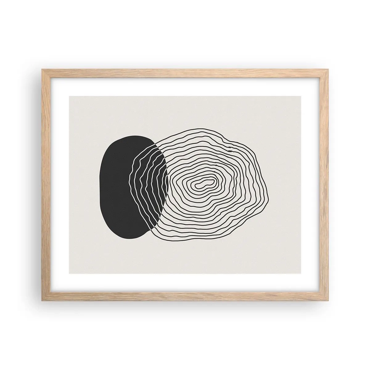 Poster in einem Rahmen aus heller Eiche - Dauer und Schwingung - 50x40 cm