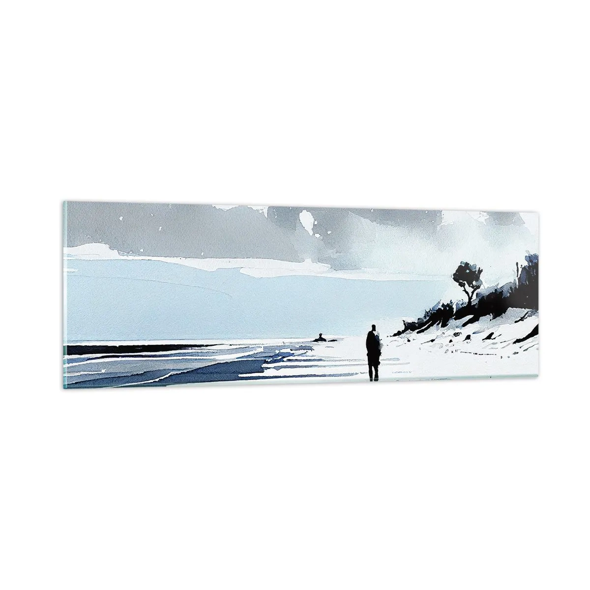 Glasbild - Bild auf glas - Allein sein - 90x30 cm