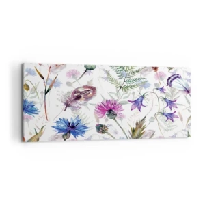 Bild auf Leinwand - Leinwandbild - Polnisches Herbarium - 100x40 cm