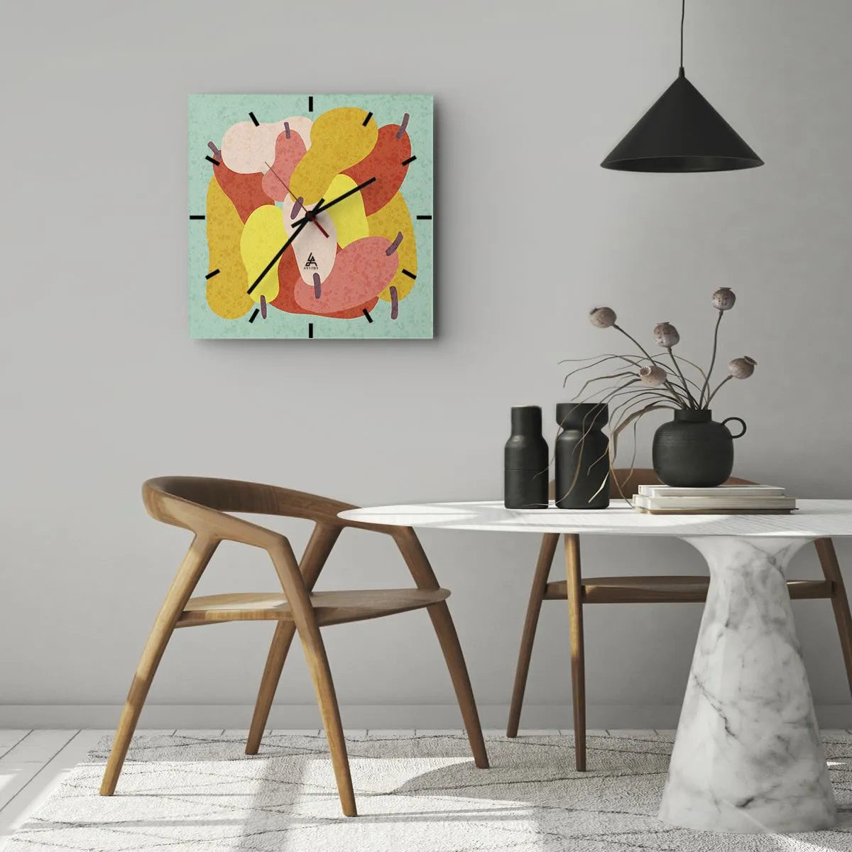 Wanduhr - Glasuhr - Probieren Sie die Sommersonne - 40x40 cm