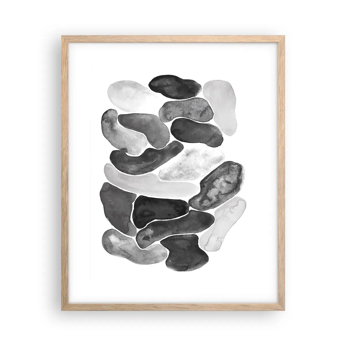 Poster in einem Rahmen aus heller Eiche - Felsige Abstraktion - 40x50 cm