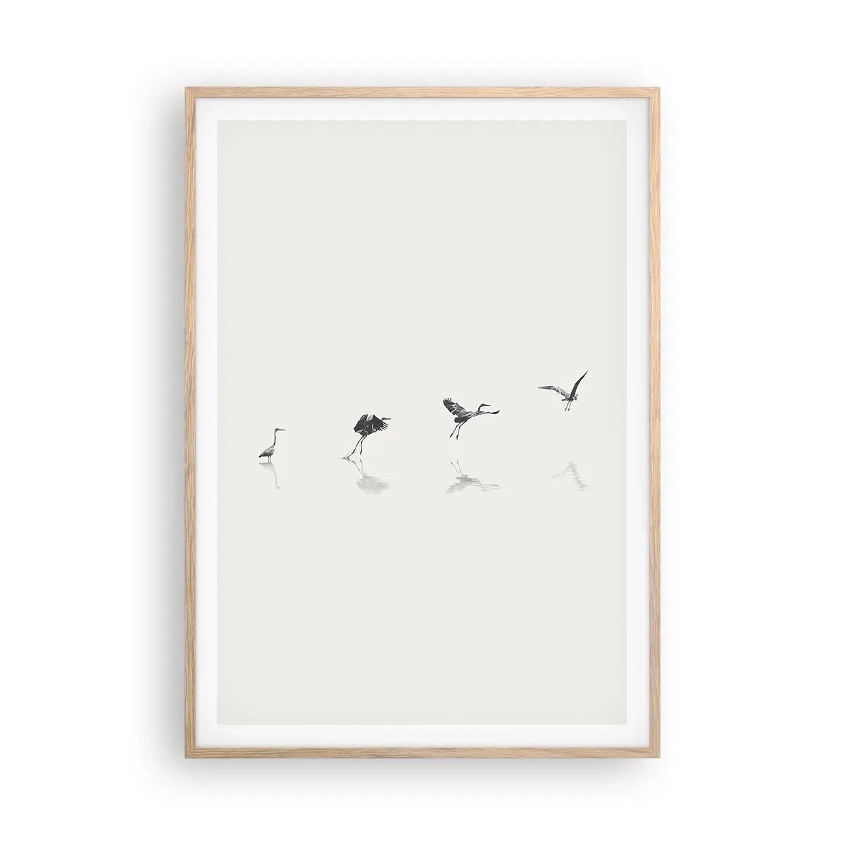 Poster in einem Rahmen aus heller Eiche - Vier einfache Schritte - 70x100 cm