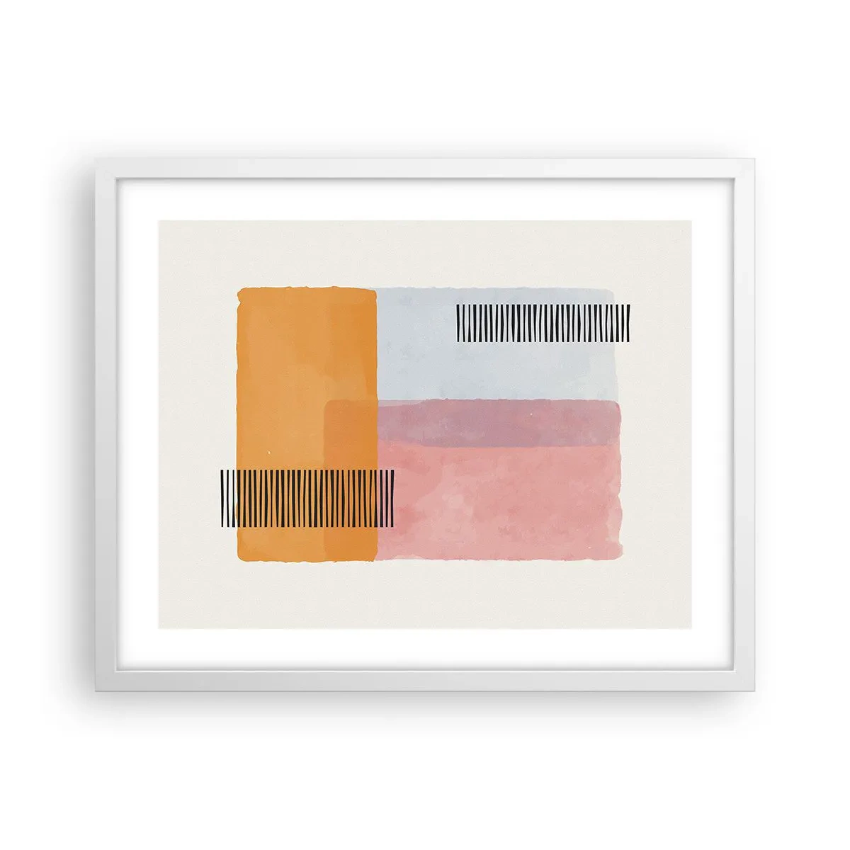 Poster in einem weißen Rahmen - Von Ecke zu Ecke - 50x40 cm