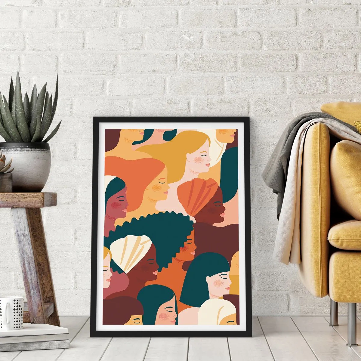 Poster in einem schwarzem Rahmen - Nur Weiblichkeit - 70x100 cm