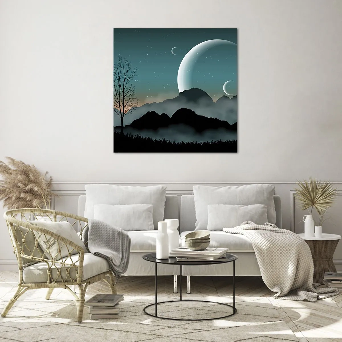 Glasbild - Bild auf glas - Karneval in der Sternenacht - 70x70 cm