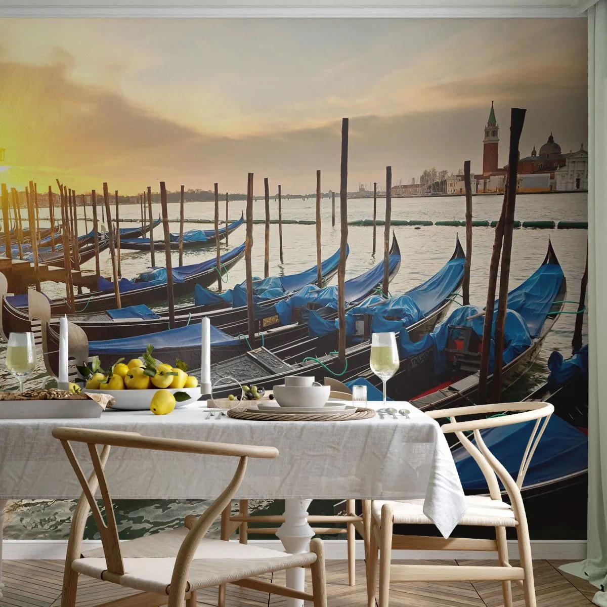 Fototapete Premium Sand - Bevor das Summen kommt - Venedig, Stadt, Die Architektur - 350x256 cm