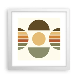 Poster in einem weißen Rahmen - In Erdtönen - 30x30 cm