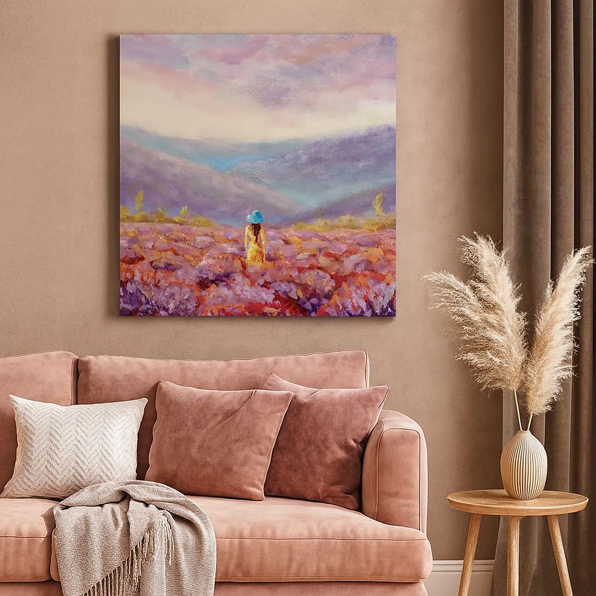 Bild auf Leinwand - Leinwandbild - In einer Lavendelwelt - 30x30 cm