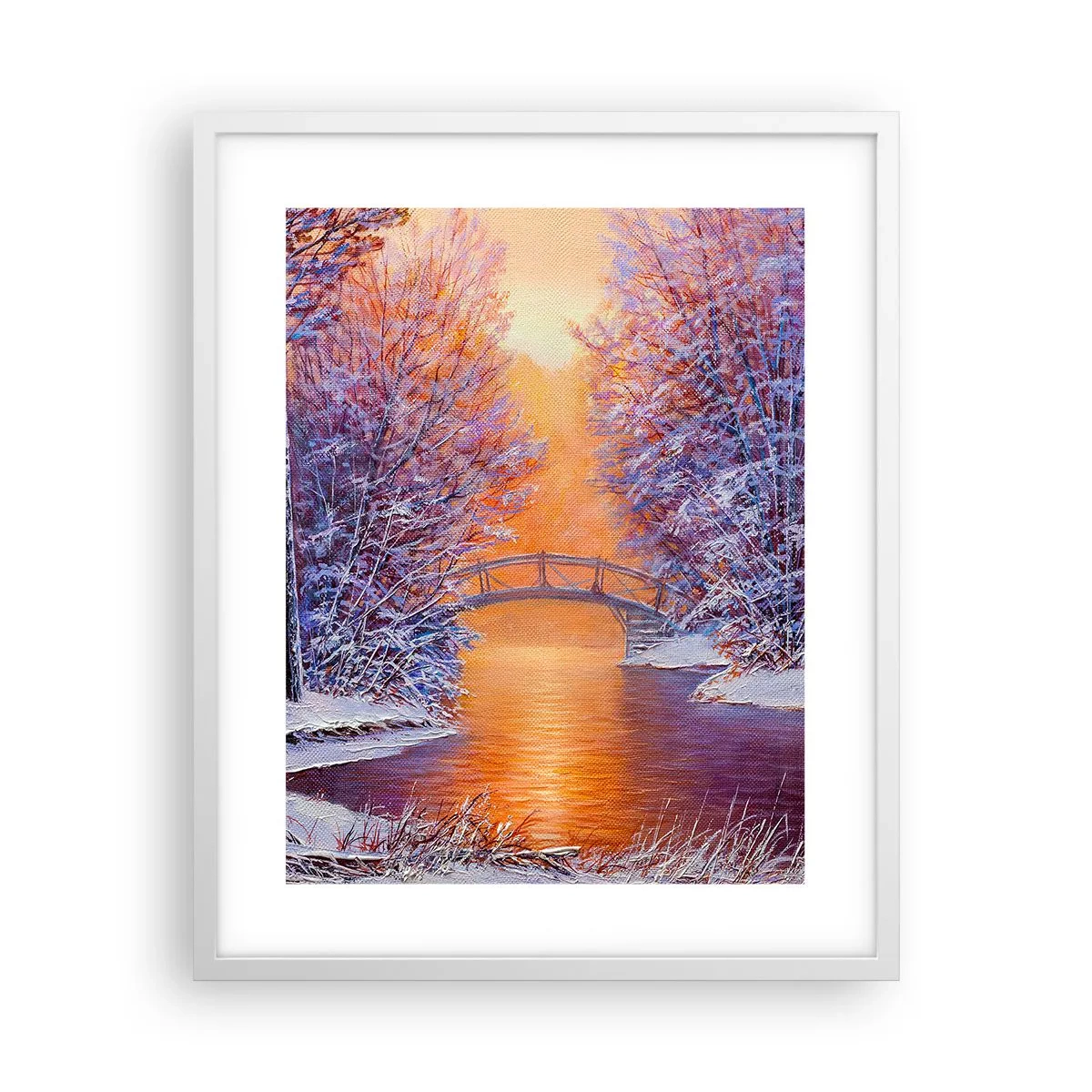 Poster in einem weißen Rahmen - Treffen wir uns hier - 40x50 cm