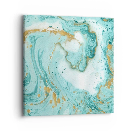 Bild auf Leinwand - Leinwandbild - Unter der großen Welle der Edo-Ära - 40x40 cm