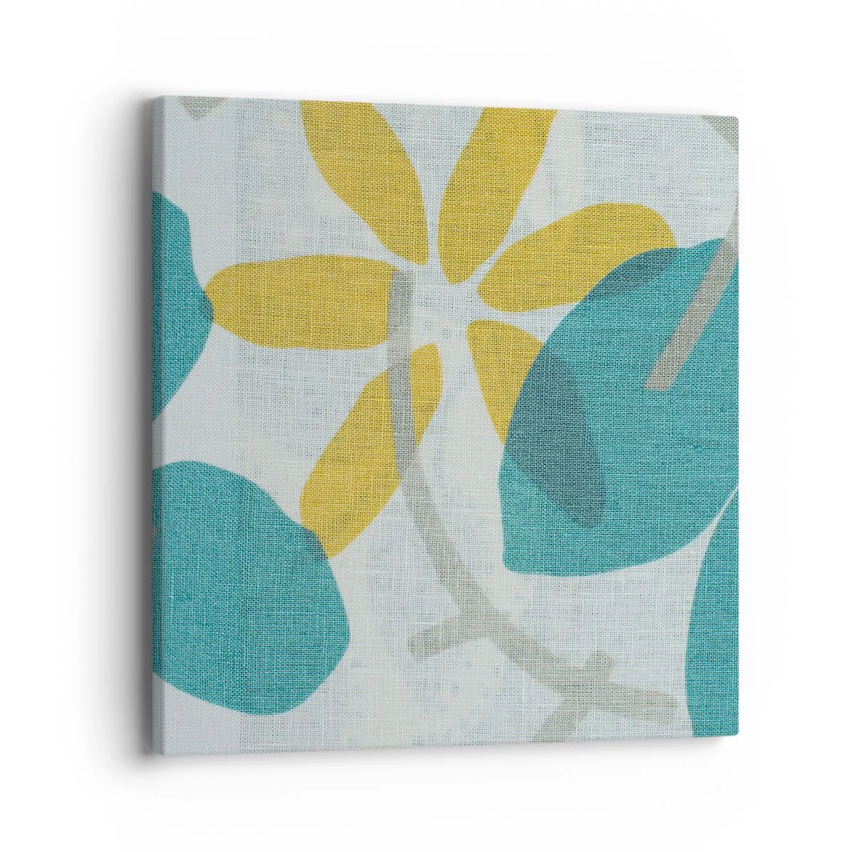 Bild auf Leinwand - Leinwandbild - Unter den azurblauen Blättern - 40x40 cm