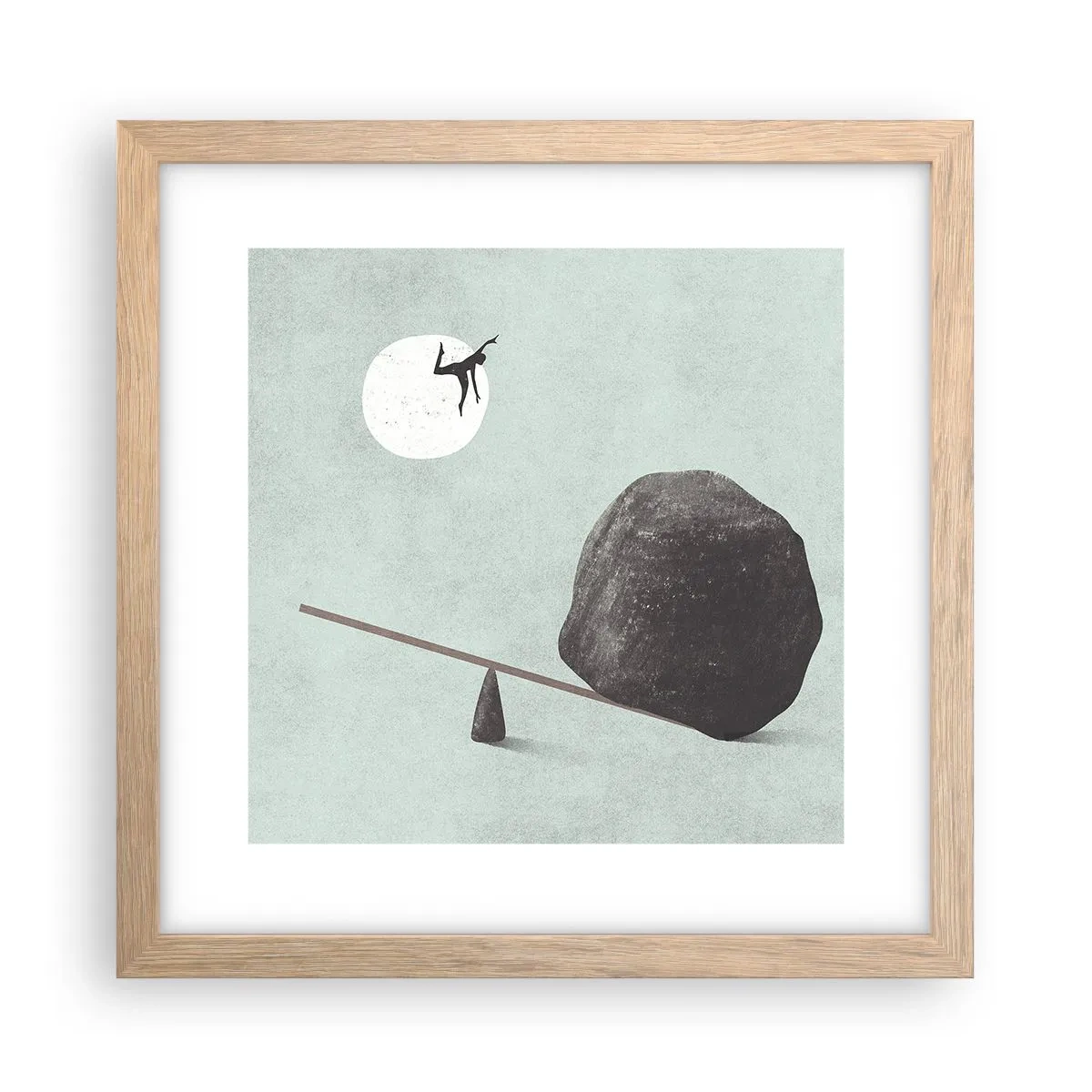 Poster in einem Rahmen aus heller Eiche - Erfüllte Träume - 30x30 cm