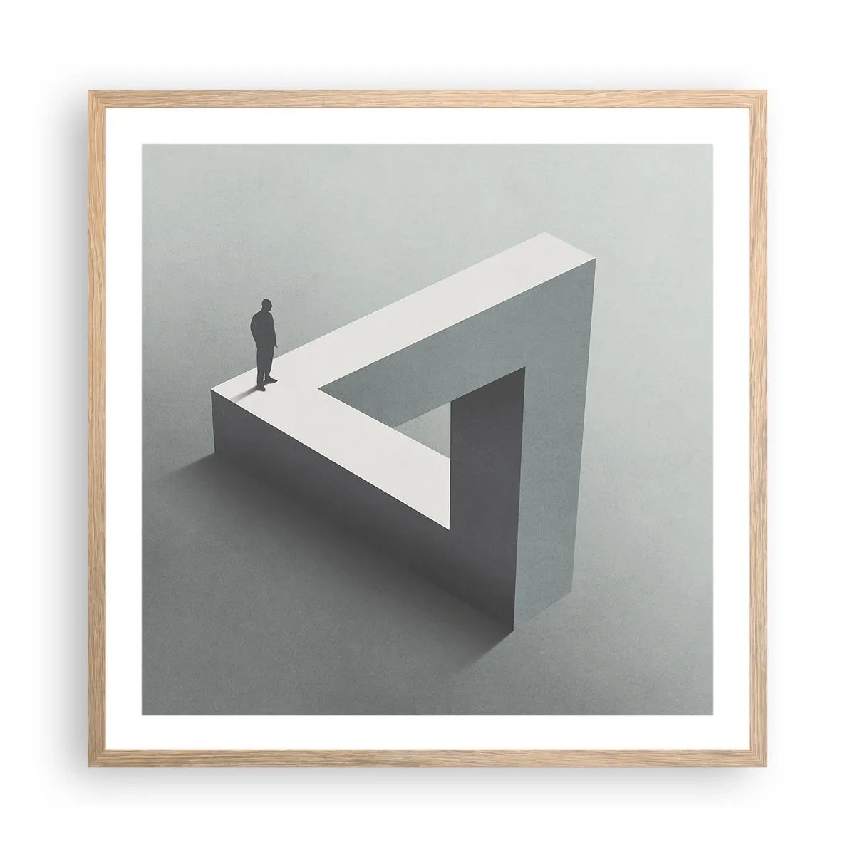Poster in einem Rahmen aus heller Eiche - Es ist also doch möglich - 60x60 cm