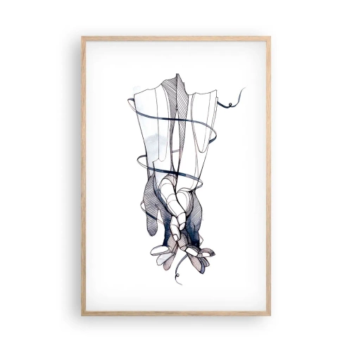 Poster in einem Rahmen aus heller Eiche - Touch-Studie - 61x91 cm