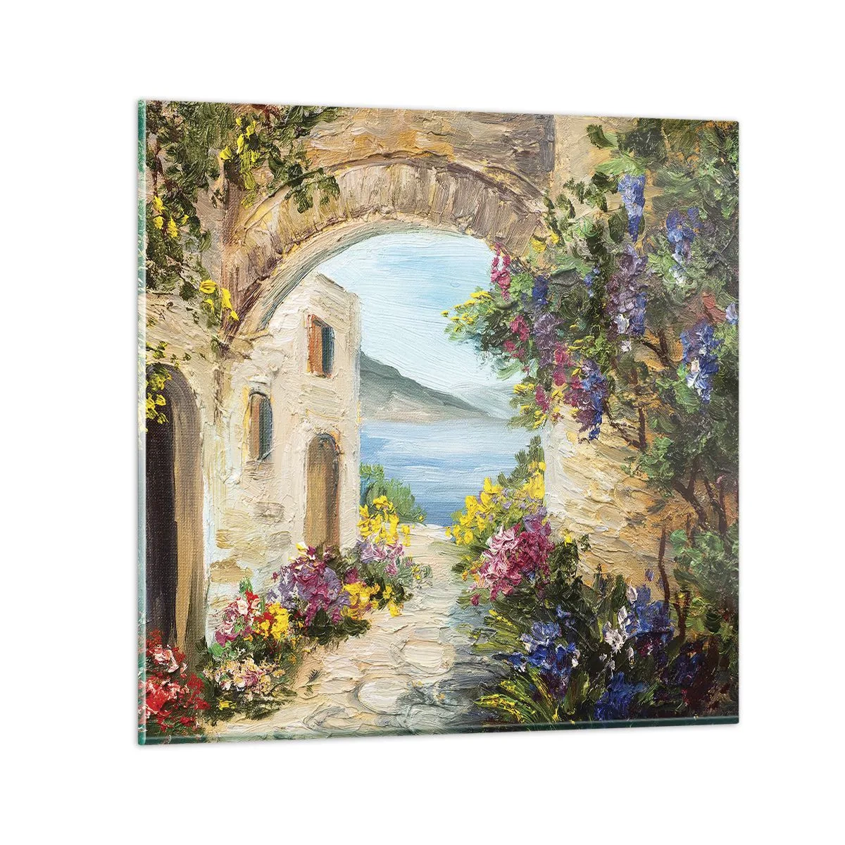 Glasbild - Bild auf glas - Charme einer Küstenprovinz - 70x70 cm