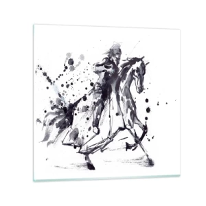Glasbild - Bild auf glas - Schwarzer Ritter - 30x30 cm