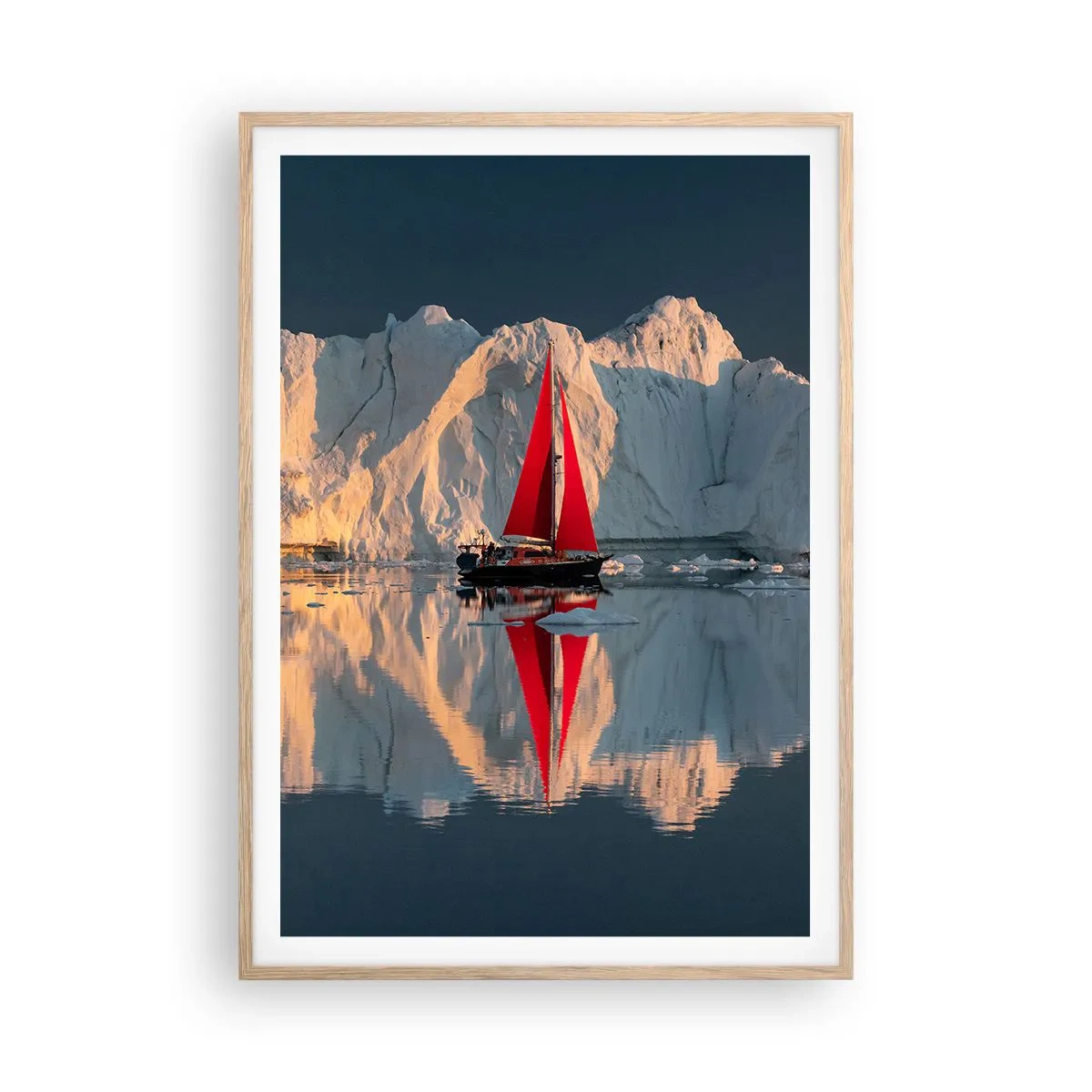 Poster in einem Rahmen aus heller Eiche - Am Rande der Welt - 70x100 cm