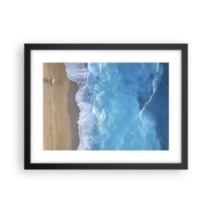 Poster in einem schwarzem Rahmen - Die Kraft des Blaus - 40x30 cm