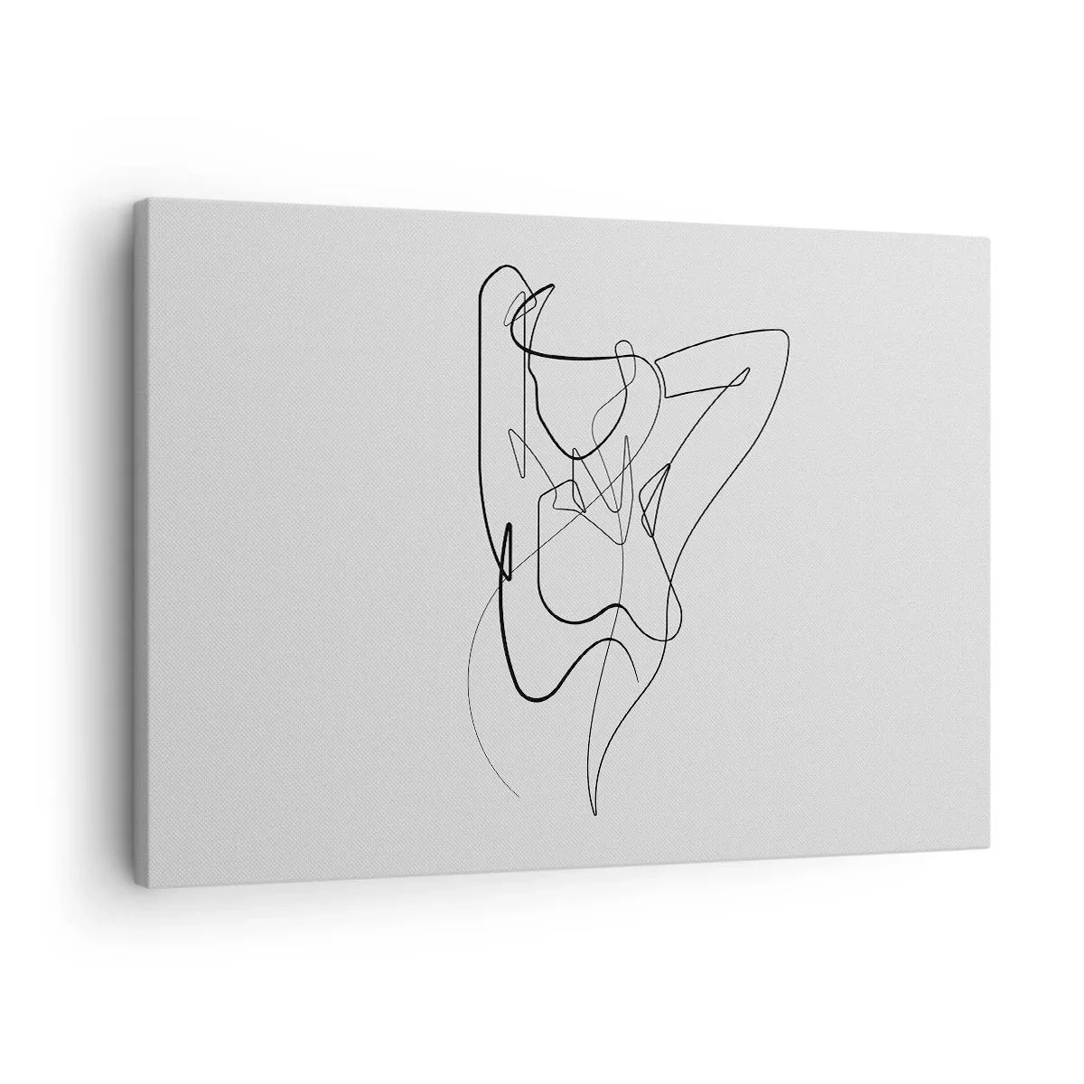 Bild auf Leinwand - Leinwandbild - Minimalistischer Umriss einer weiblichen Silhouette - 70x50cm - So, wie du wirklich bist ... - Moderne Wanddekoration für Wohnzimmer und Schlafzimmer ARTTOR
