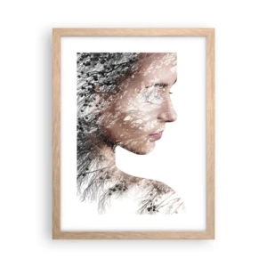 Poster in einem Rahmen aus heller Eiche - Der Geist des Waldes - 30x40 cm