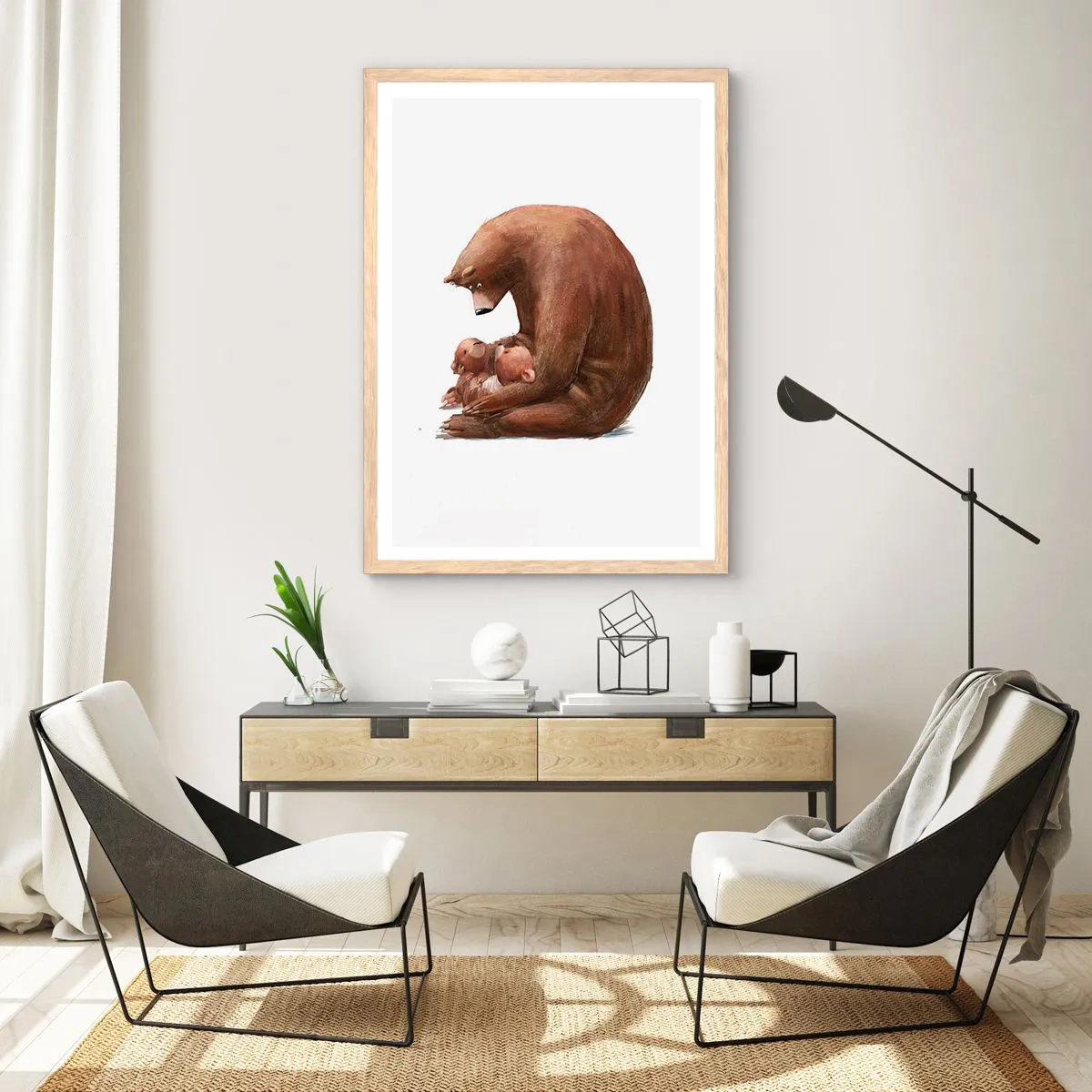 Poster in einem Rahmen aus heller Eiche - Süße Träume, Kinder - 40x50 cm