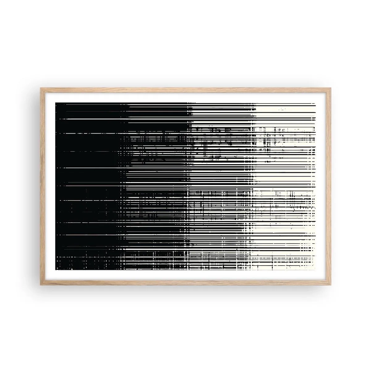 Poster in einem Rahmen aus heller Eiche - Wellen und Vibrationen - 91x61 cm