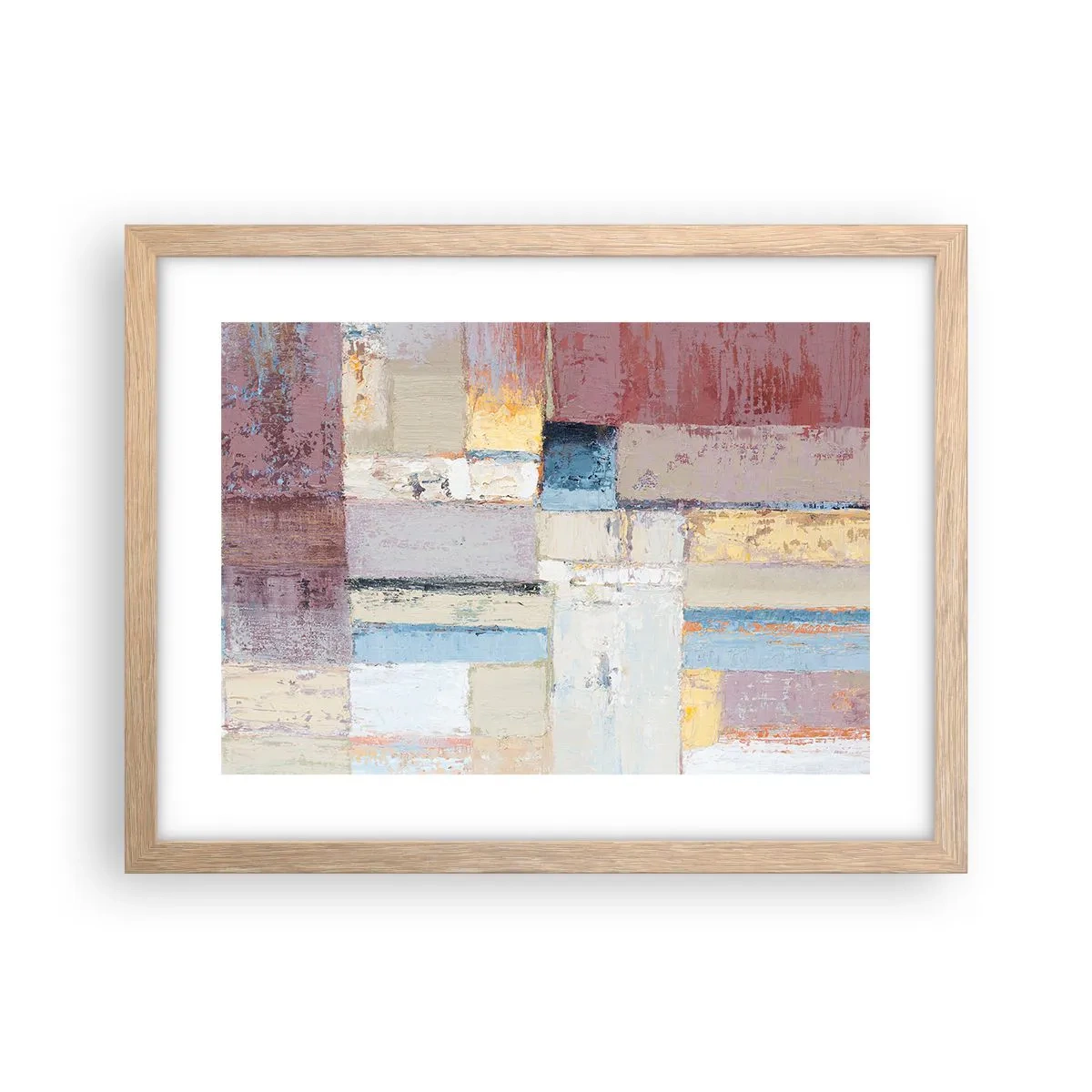 Poster in einem Rahmen aus heller Eiche - Ruhe der Geometrie - 40x30 cm