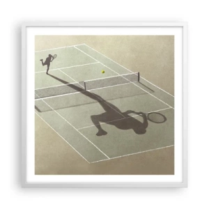 Poster in einem weißen Rahmen - Überwinde dich selbst - 60x60 cm