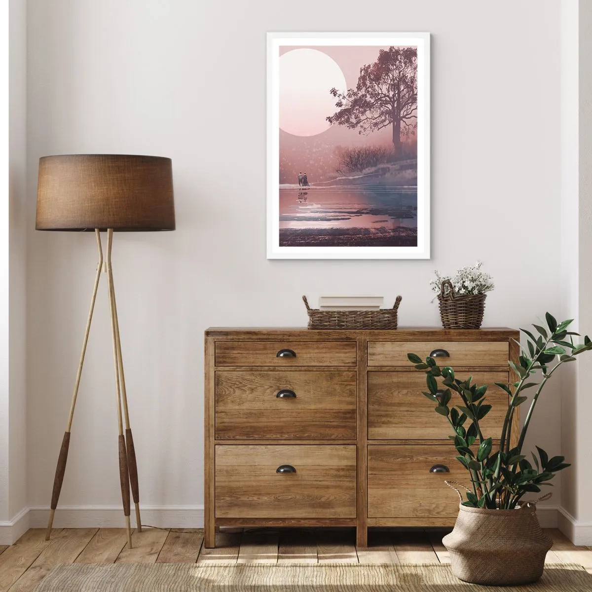 Poster in einem weißen Rahmen - Wunder der Nacht - 50x70 cm