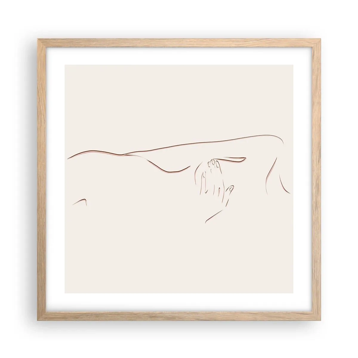 Poster in einem Rahmen aus heller Eiche - Die Form des Verlangens - 50x50 cm