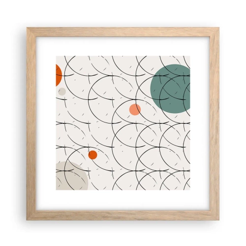 Poster in einem Rahmen aus heller Eiche - Im Pop-Art-Geist - 30x30 cm