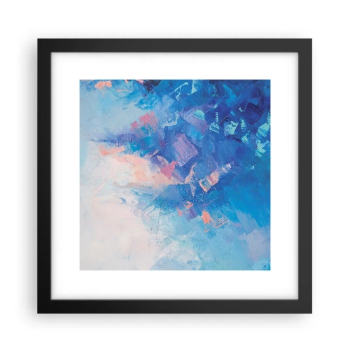 Poster in einem schwarzem Rahmen - Winter-Abstraktion - 30x30 cm