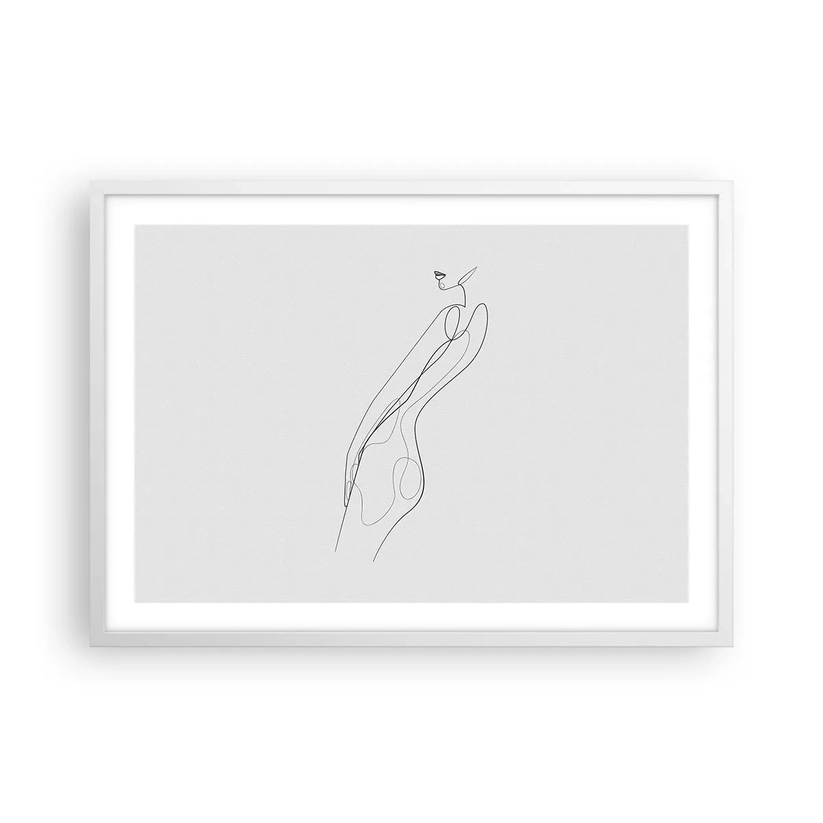 Poster in einem weißen Rahmen - Bloß ein Versprechen - 70x50 cm
