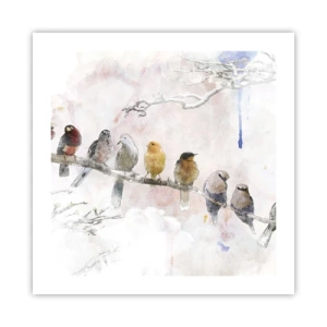 Poster - Geflügeltes Treffen - 50x50 cm