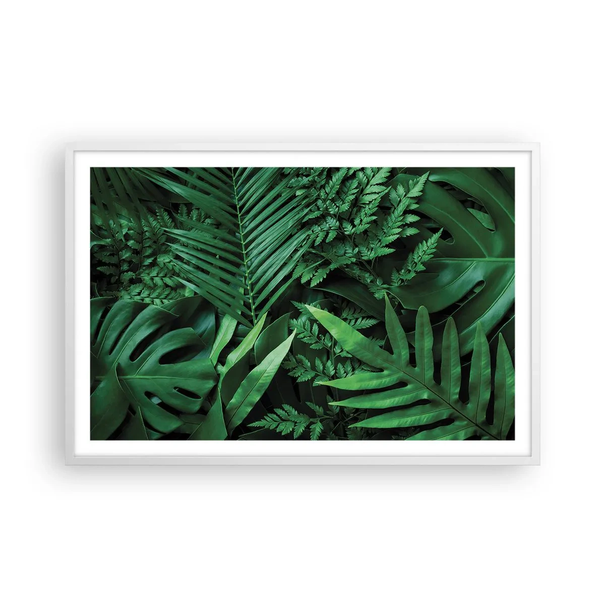 Poster in einem weißen Rahmen - Eingebettet ins Grüne - 91x61 cm