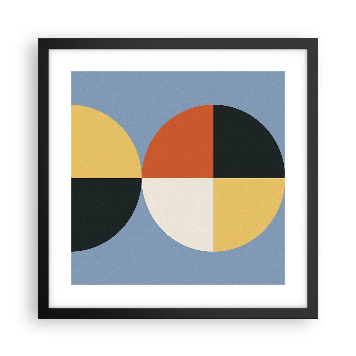 Poster in einem schwarzem Rahmen - Beobachte und zähle - 40x40 cm