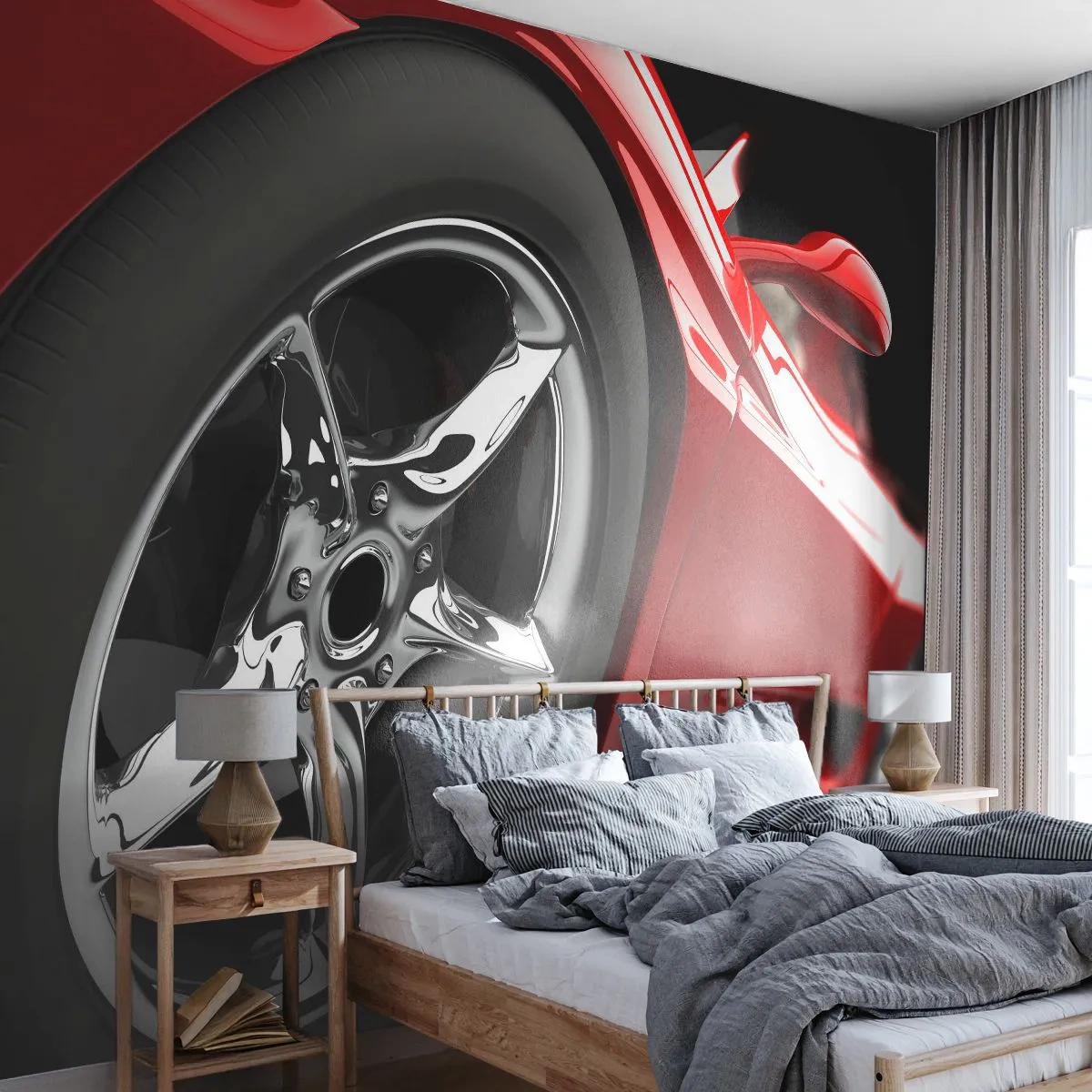 Fototapete Premium Canvas - Für Schnelligkeit gebaut - Automobil, Sportwagen, Rand - 250x175 cm