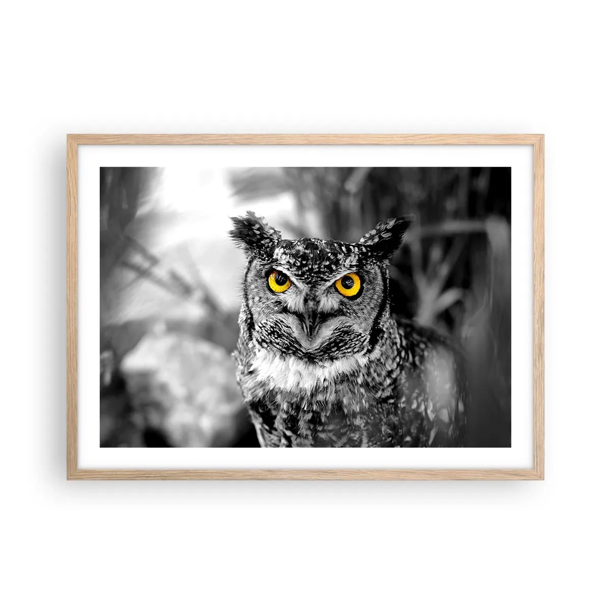 Poster in einem Rahmen aus heller Eiche - Nichts wird sich verstecken - 70x50 cm