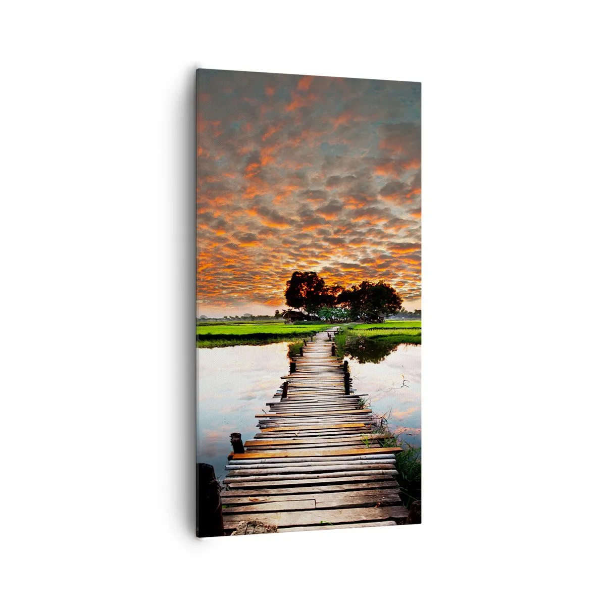 Bild auf Leinwand - Leinwandbild - Arme ausstrecken - atmen - 65x120 cm