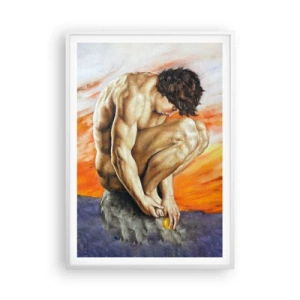 Poster in einem weißen Rahmen - In sich versunken - 70x100 cm