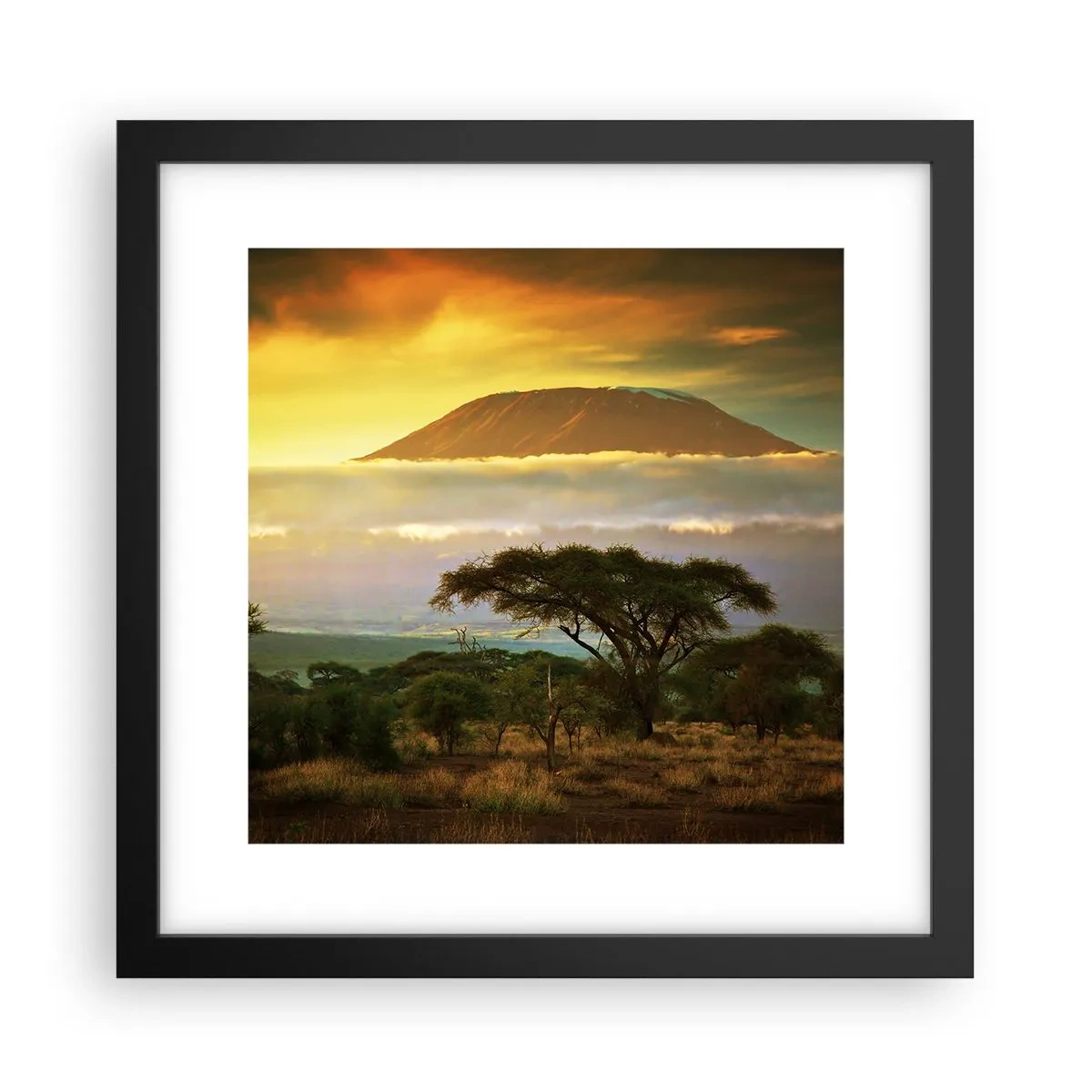 Poster in einem schwarzem Rahmen - Ein Reisetraum - 30x30 cm
