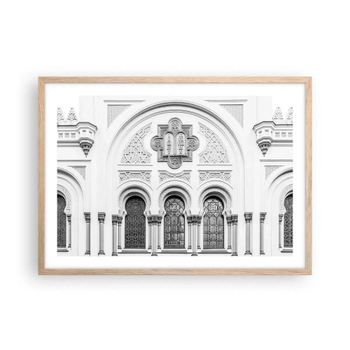 Poster in einem Rahmen aus heller Eiche - An der Grenze der Kulturen - 70x50 cm