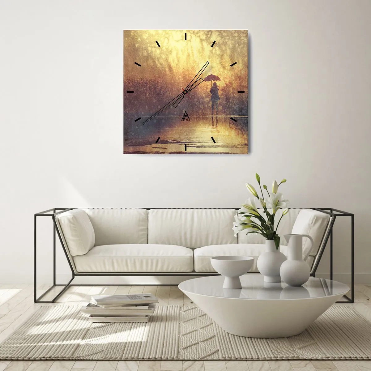 Wanduhr - Glasuhr - Ich habe das Gefühl, dass mich jemand ansieht - 40x40 cm