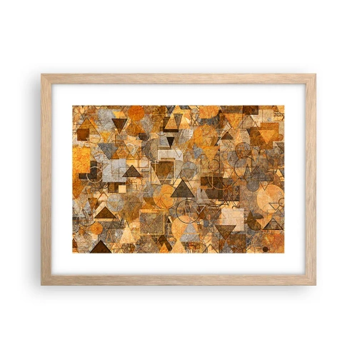 Poster in einem Rahmen aus heller Eiche - Die Welt in Form - 40x30 cm