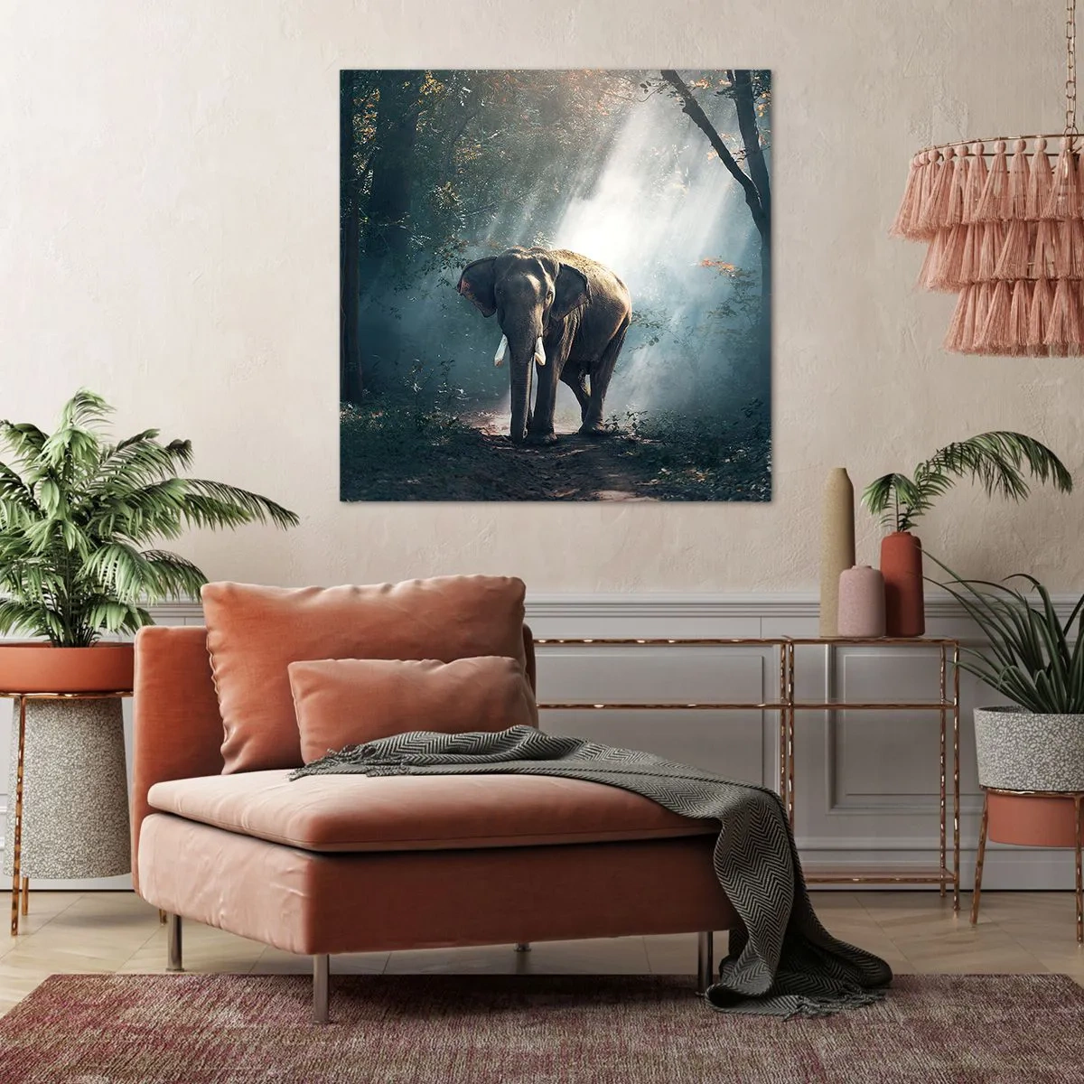 Bild auf Leinwand - Leinwandbild - Ein gemütlicher Spaziergang - 50x50 cm