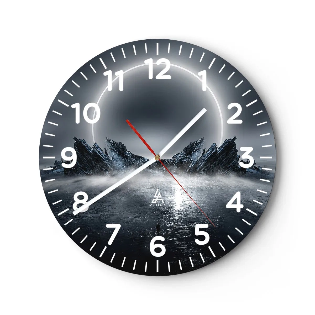 Wanduhr - Glasuhr - Ende der Geschichte - 30x30 cm