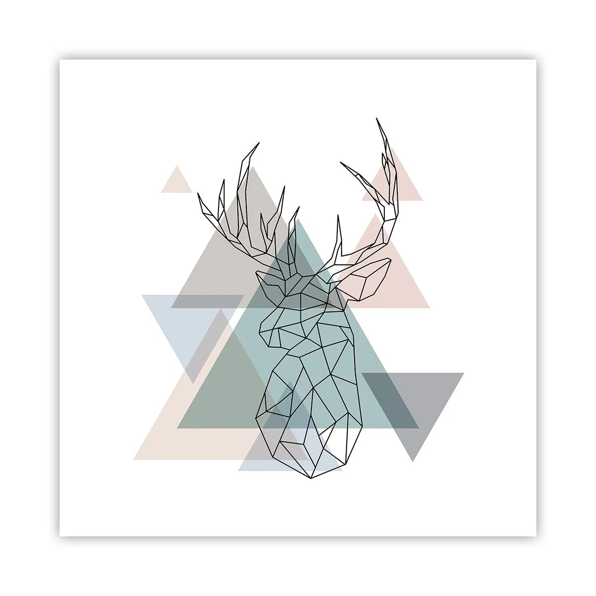 Poster - In einem geometrischen Wald - 50x50 cm