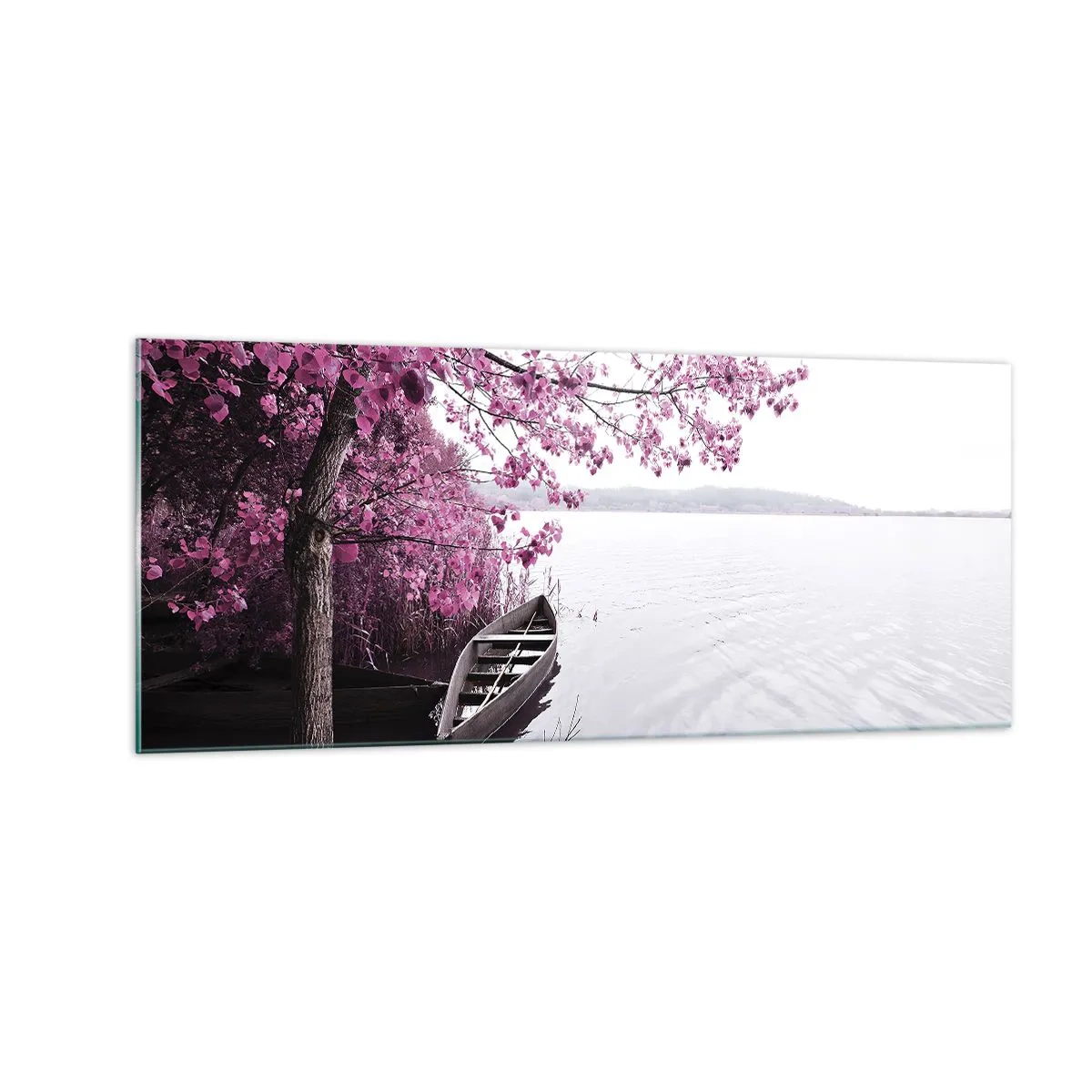 Glasbild - Bild auf glas - In rosa Stille - 100x40 cm